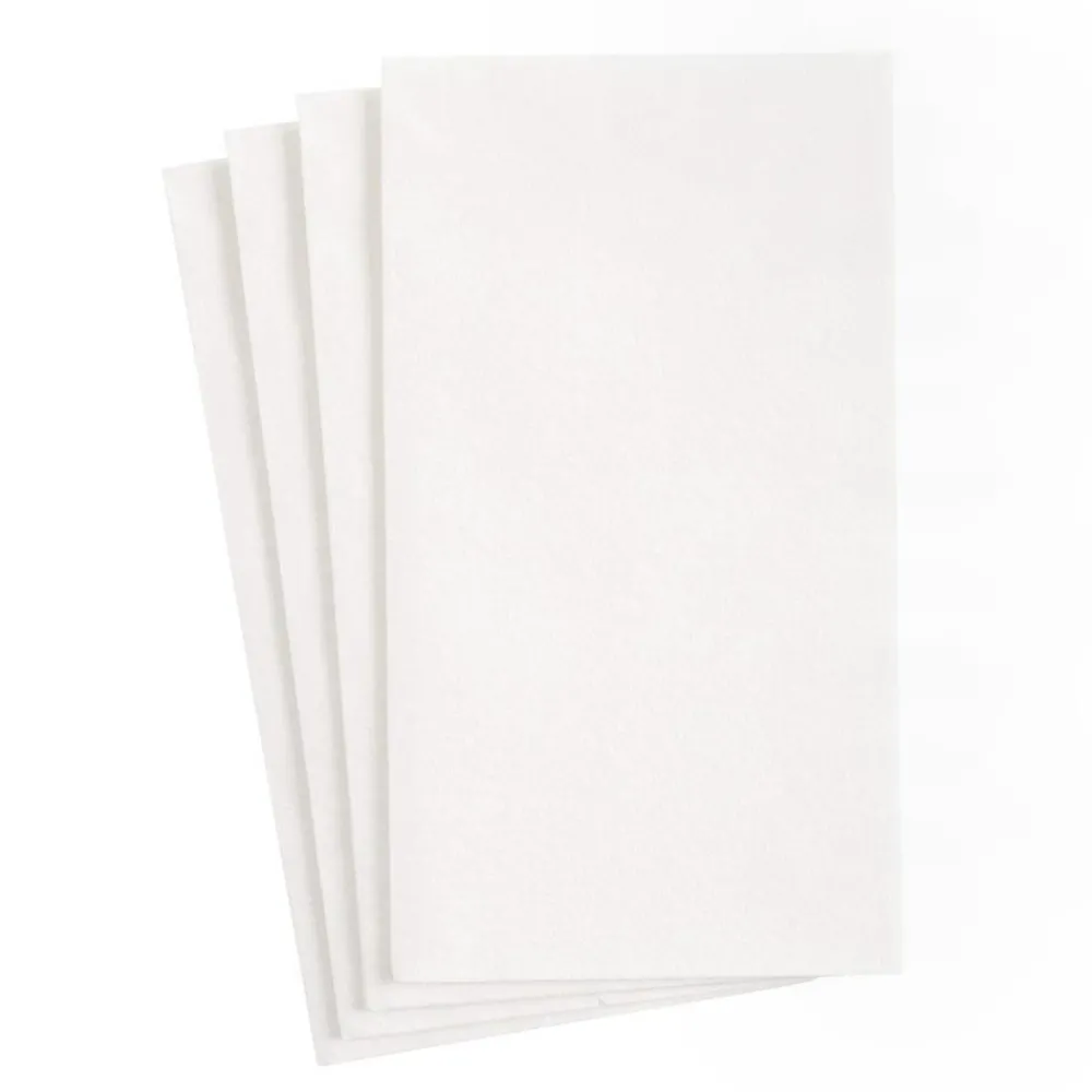 Caspari Paper Guest Towels|White Pearl Paper Linen Guest Towel Napkins - 12 Per Package