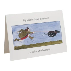 Caspari Note Cards|Who's Walking Who? Boxed Note Cards - 8 Note Cards & 8 Envelopes