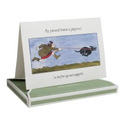 Caspari Note Cards|Who's Walking Who? Boxed Note Cards - 8 Note Cards & 8 Envelopes