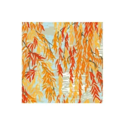 Caspari Paper Cocktail Napkins|Willows Coral Cocktail Napkins - includes 20 Cocktail Napkins