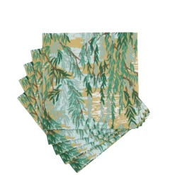 Caspari Paper Cocktail Napkins|Willows Green Cocktail Napkins - includes 20 Cocktail Napkins