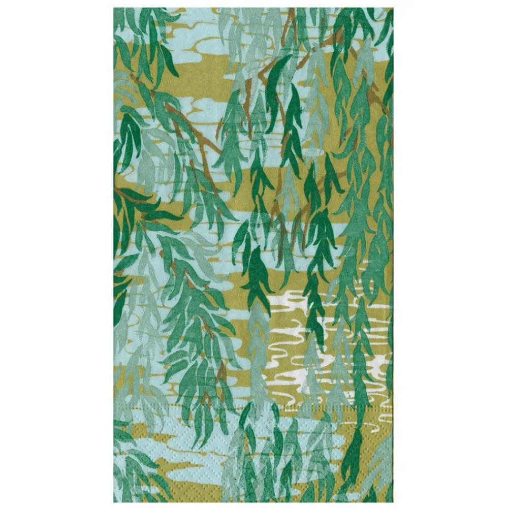 Caspari Paper Guest Towels|Willows Green Guest Towels - includes 15 Guest Towels