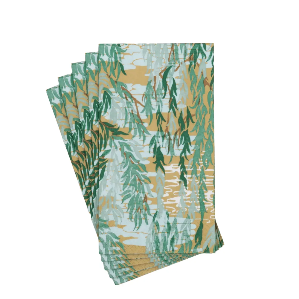 Caspari Paper Guest Towels|Willows Green Guest Towels - includes 15 Guest Towels