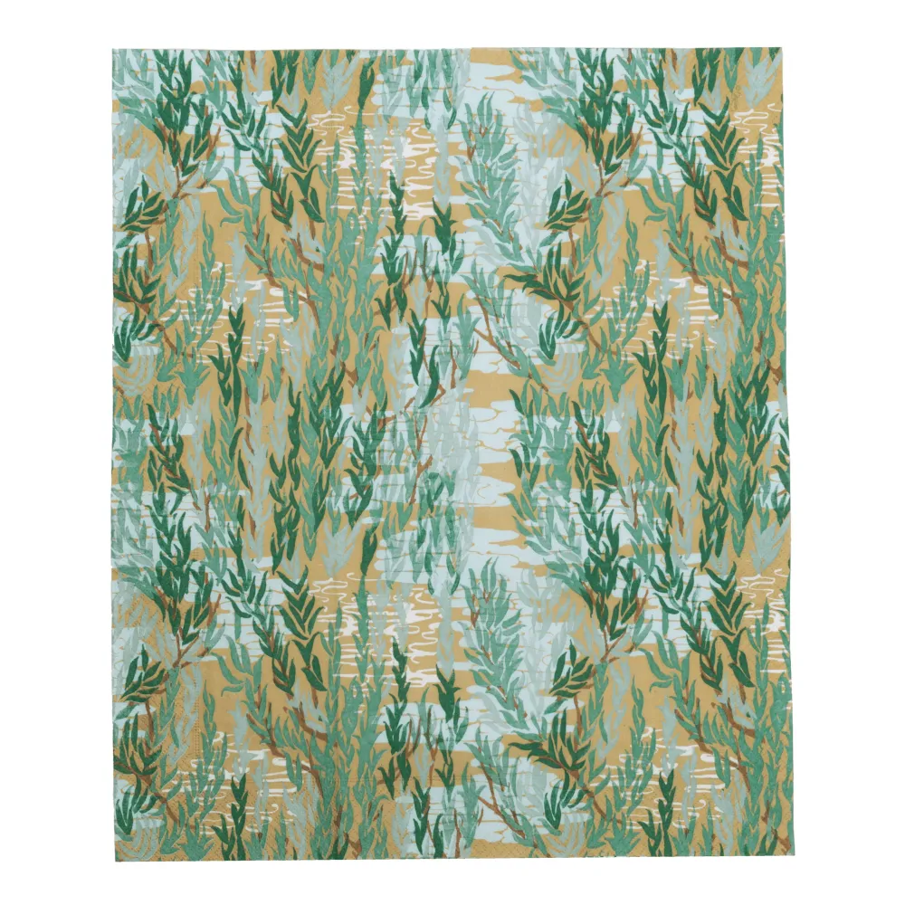 Caspari Paper Guest Towels|Willows Green Guest Towels - includes 15 Guest Towels