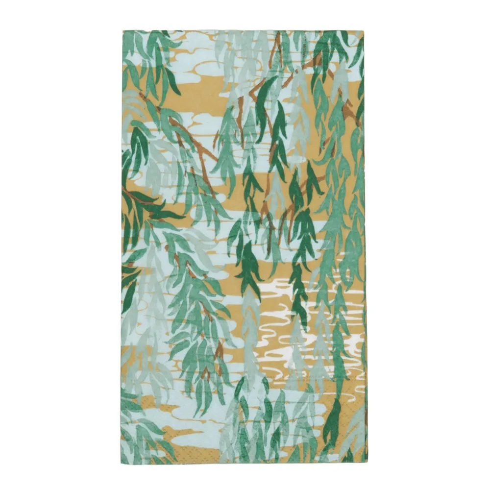 Caspari Paper Guest Towels|Willows Green Guest Towels - includes 15 Guest Towels
