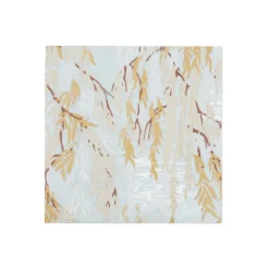 Caspari Paper Cocktail Napkins|Willows Silver Cocktail Napkins - includes 20 Cocktail Napkins