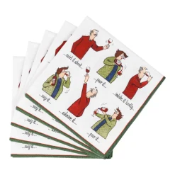 Caspari Paper Cocktail Napkins|Wine Tasting Cocktail Napkin - includes 20 napkins