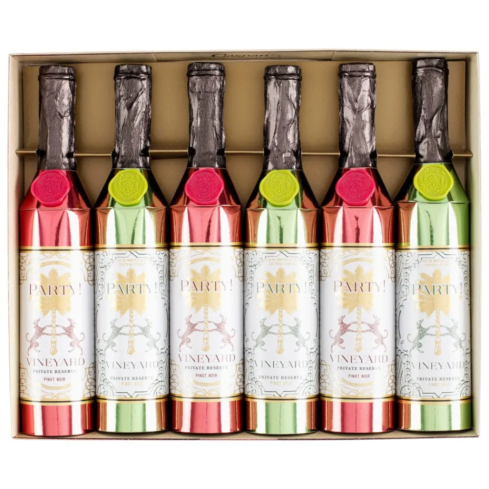 Caspari Christmas Crackers|Celebration Crackers|Wine Tasting Luxury Crackers-10 Inch Long/6-In