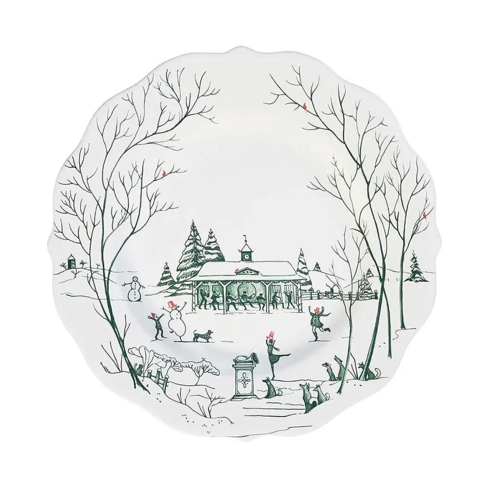 Juliska Ceramic Plates & Dinnerware|Winter Frolic Dessert/Salad Plate - Evergreen
