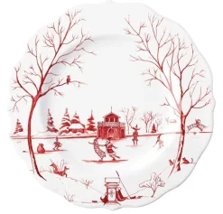 Juliska Ceramic Plates & Dinnerware|Winter Frolic Dessert/Salad Plate - Red