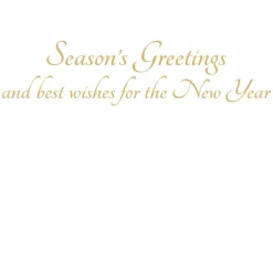 Caspari Greeting Cards|Winter Trees C-Sized Christmas Cards Pack in Cello - 5 Cards & 5 Envelopes