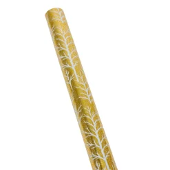 Caspari Christmas Wrapping Paper|Wrapping Paper|Winter Trees Gold & White Embossed Foil Gift Wrap - One 30" x 6' Roll