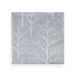 Caspari Paper Dinner Napkins|Winter Trees Silver & White Napkin Dinner - 20 Per Package