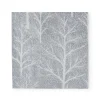 Caspari Christmas Napkins|Paper Cocktail Napkins|Winter Trees Silver & White Cocktail Napkins - 20 Per Package