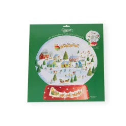 Caspari Advent Calendars|Winter Village Snow Globe Cmas Advents 3-D/Die-Cut/Stand(App)