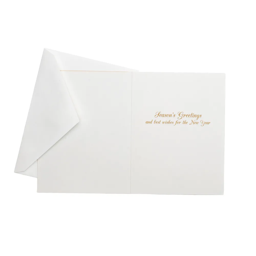 Caspari Christmas And Holiday Cards|Boxed Holiday Cards|Wintry Window View Classic Boxed Christmas Cards - includes 15 cards & envelopes