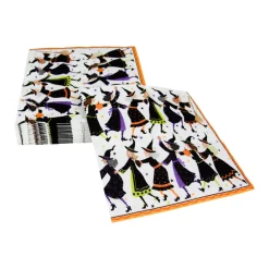 Caspari Halloween|Paper Luncheon Napkins|Witches Conga Line Luncheon Napkins - 20 Per Package