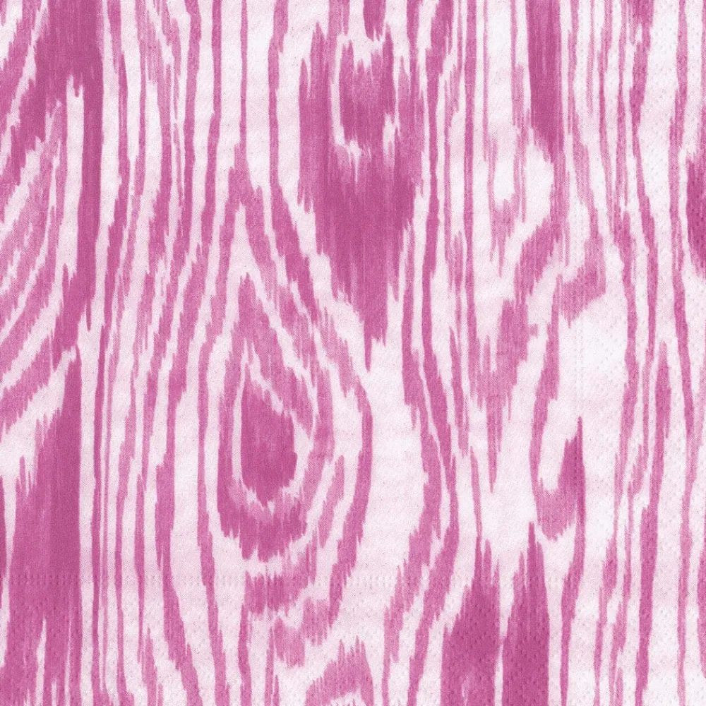 Caspari Paper Dinner Napkins|Woodgrain Fuchsia Napkin Dinner - 20 Per Package