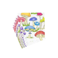 Caspari Boxed Cocktail Napkins|Woodland Mushrooms Boxed Cocktail Napkins - 40 Per Box
