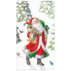 Caspari Paper Guest Towels|Woodland Santa Recycled Guest Towels - includes 15 Guest Towels