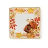 Caspari Thanksgiving|Paper Dinner Plates|Woodland Turkey Sq Dinner Plates Square