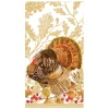 Caspari Thanksgiving|Paper Guest Towels|Woodland Turkey Paper Guest Towel Napkins - 15 Per Package