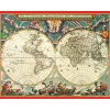 Caspari Christmas And Holiday Cards|Boxed Holiday Cards|World Map Large Boxed Christmas Cards - includes 15 cards & envelopes