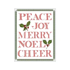 Caspari Christmas Gift Tags & Labels|Gift Tags & Enclosure Cards|Yuletide Cheer Gift Enclosure Cards in Gold Foil - 4 Mini Cards & 4 Envelopes