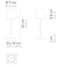 Zafferano Lamps & Candle Holders|Poldina Pro Mini Lamp - White