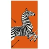 Caspari Paper Guest Towels|Zebras Orange Guest Towel Napkins - 15 Per Package