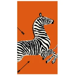 Caspari Paper Guest Towels|Zebras Orange Guest Towel Napkins - 15 Per Package