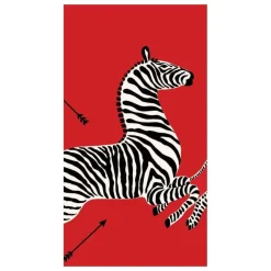 Caspari Christmas Napkins|Valentine'S Day|Zebras Paper Guest Towel Napkins in Red - 15 Per Package