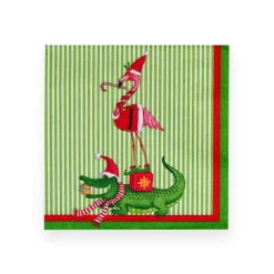 Caspari Christmas Napkins|Paper Cocktail Napkins|Zooey Christmas Cocktail Napkins - 20 Per Package