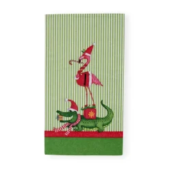 Caspari Christmas Napkins|Paper Guest Towels|Zooey Christmas Guest Towel Napkins - 15 Per Package