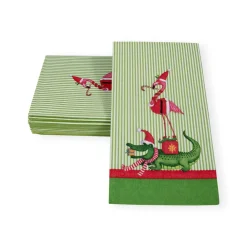 Caspari Christmas Napkins|Paper Guest Towels|Zooey Christmas Guest Towel Napkins - 15 Per Package